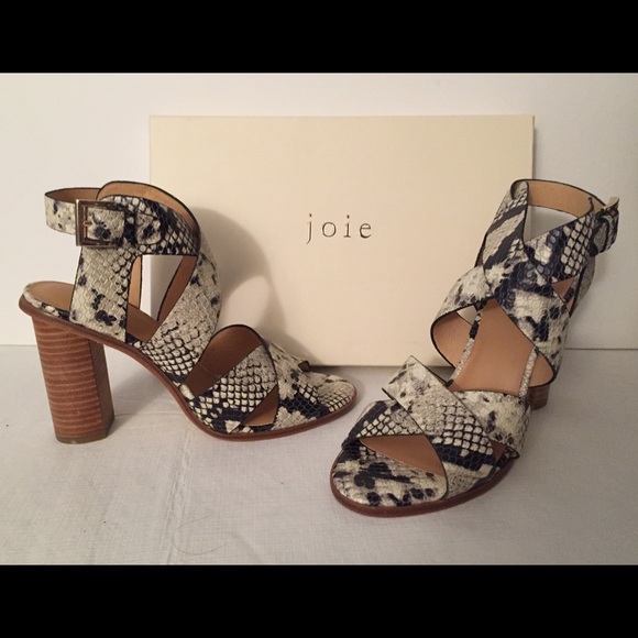 JOIE Python Snake Leather Sandal Avery